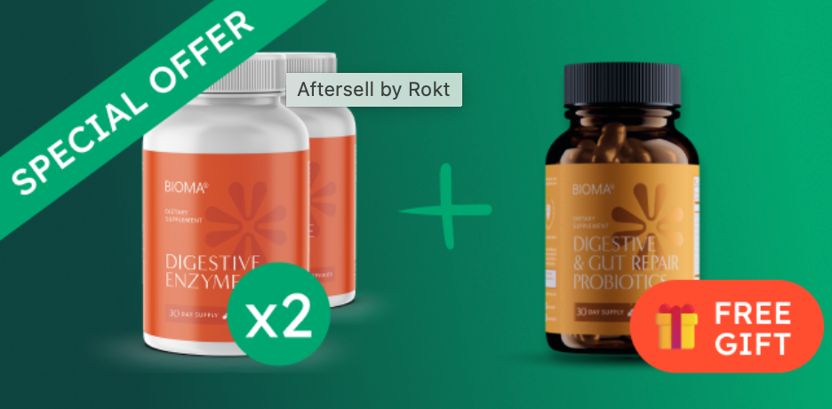 2x Digestive Enzymes + FREE GIFT: Digestive & Gut Repair Probiotics